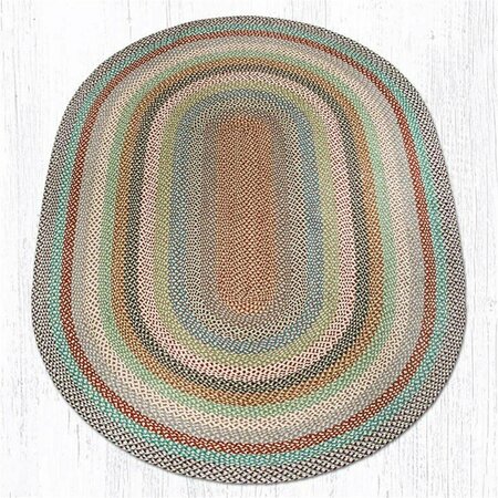 CAPITOL IMPORTING CO 8 x 11 ft. Multi 1 Braided Oval Rug 08-328